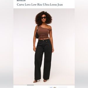 Abercrombie & Fitch -Black Ultra Loose Jeans, Curve Love